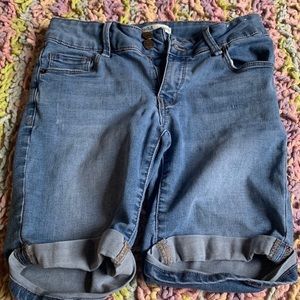 Mudd long blue denim shorts for juniors
